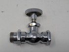 The Chicago Faucet Co  Vtg Chrome brass Tee Water Line Shut Off Valve Sink 1  