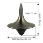 2pcs Silver Accurate Spinning Top forever Spin portable Precision Metal Spinner