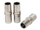 3 Pcs 3 8  To 3 8  Stainless Steel Barb Hose Splicer adapter connector