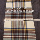Women 100  Cashmere Scarf White Tartan Plaid Design Soft Made In Scotland