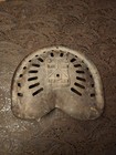 Vintage antique Orange Tractor Seat  Metal Steel Farm  Rustic  17  