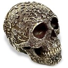 Vintage Dia De Los Muertos Sugar Skull Moody Resin Sculpture Awesome Details