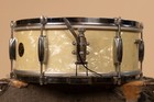 1960s Gretsch 5 5x14 Dixieland White Marine Pearl Snare Drum