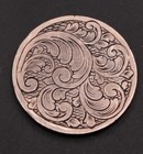 1896 Indian Head One Cent     Full Scrollwork Reverse - Hand Carved Ornate Penny