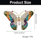Fashion Luxury Colorful Rhinestone Butterfly Brooches For Women Insect Brooch