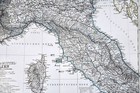 1875 Petermann Map North Italy Rome Florence Venice Milan Italian Alps - Antique