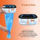 Diaper Jumbo Square Refill Disposal Bags Compatible With Genie Compact  3 Pack