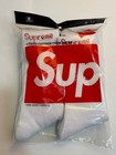 Supreme X Hanes Crew Socks White 4 Pack Size 6-12 Mens Unisex Nwt