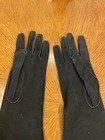 Vintage Kid Long Black Soft Leather Mourning Opera Gloves Size 6 1 2 15  Long