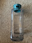 Vintage 1960s Anchor Hocking Mcm Glass Refrigerator Pitcher 2qt Teal Aqua Lid