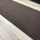 Custom Size Anti-slip Machine Washable Low Profile Loop Pile Brown Runner Rug