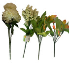 Artificial Assorted Floral Peonies Tulips Daisies   Greenery Roses For Crafts