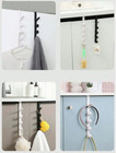Door Hanging Hook Hat Organizer - 5 Hooks  No Drilling  For Cabinet And Closet