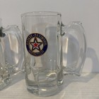  2  Harley Davidson Motorcycles Beer Mug Glass Embossed Star Logo Stein Clear