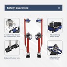 18-30 Inch Drywall Stilts Aluminum Tool Stilt For Taping Painting Painter Red