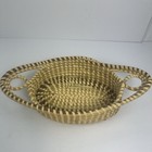 Handmade Charleston Market Gullah Sweetgrass Basket 14    Two Tone W  Handles