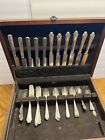 Vintage Lot 56pc Assorted Silverware Set In Box Various Brands 1847 Rogers