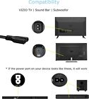 5ft 2 Prong Polarized Power Cord For Vizio Led Tv Smart Hdtv Ac Wall Cable
