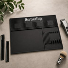 Magnetic Barber Mat Tray Organizer 4 Slots Hair Stylist Station Clipper Holder