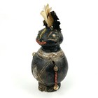 Vintage African Tribal Clay Beaded Rattle Spirit Protector