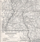 Mississippi - Counties Railways Rivers County  1911 Original Antique Map W Video