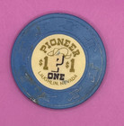 Vintage Pioneer Casino Laughlin Nv  1 Casino Chip - Rare Find 