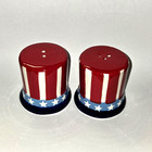 Cib Ceramic Star American Hat Salt   Pepper Shaker Set