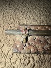 Art Signed Lau 87 Antique Cast-iron And Brass Slab Latch Brutalist Paperweight