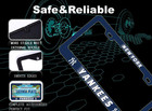 Yankees Design License Plate Frame Durable New York Baseball Team Decorative Sta