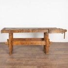 19th Century Carpenters Workbench Rustic Console Table
