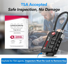 Tsa Approved Cable Luggage Locks  Re-settable Combination With Alloy Body