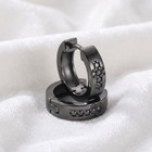 14mm 2ct Created Diamond Huggie Men s Hoop Earrings 14k Black Over Silver