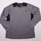 Spyder Shirt Mens Large Gray Black Active Base Layer Midweight Gorpcore