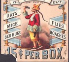 Rough On Rats Classic Flaws Huge Creepy Bug Pest Control Ad Victorian Trade Card