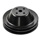 For Small Block Chevy Sbc 327 350 Double Groove Steel Short Water Pump Pulley