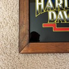 Vtg 1987 Harley Davidson Eagle Mountain Framed Reverse Painted Mirror 18 x14 