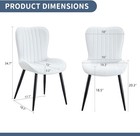 Modern Dining Chairs Set Of 4  Pu Leather Kitchen Chairs With Ergonomic Design
