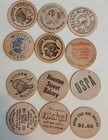 Lot  20 Wooden Nickels Buffalo  Indian Head   More  Several New Mexico Locations
