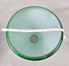 Vintage Emerald Green Cased Glass  2  Lamp Shades Cone Pub Style 6  Base 2  Top