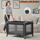 4 In 1 Portable Crib Deluxe Nursery Center Foldable Travel Playpen