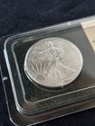 2001 Ase 1 Oz American Silver Eagle  1 Dollar Us Mint Coin - Littleton Case