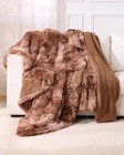 Super Soft Fluffy Fuzzy Faux Fur Sherpa Fleece Queen  60  X 80   Tie Dye Brown