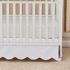 Brandream Scallop Edge Cotton Crib Skirt Toddler Bedskirt Crib toddler  White 