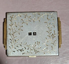 1940s Vintage Agme Art Deco Initials Powder Compact