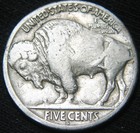 Nice Tougher Date 1920-s Buffalo Nickel 5   Free Shipping  Lf65mj
