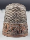 Antique Victorian Embossed Sterling Silver Thimble
