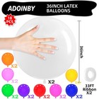 36 Inch Giant Balloons - 18pcs Jumbo Assorted Colors Balloons Large Thick Rou   