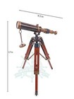 Telescope Antique Brass   Black wooden Marine Tripod Adjustable Foldable Stand