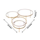 Clear Gold 23  Round 3 Tier Metal Cake Dessert Stand Acrylic Plates Party Events