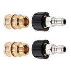 Pressure Washer Adapter M22 14mm Swivel To 3 8   Quick Connect 5000psi Brass